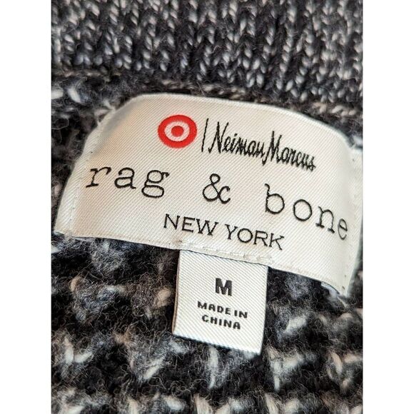 Rag & Bone Neiman Marcus Target Men Wool Cardigan Sweater Black Size Medium - Picture 8 of 12